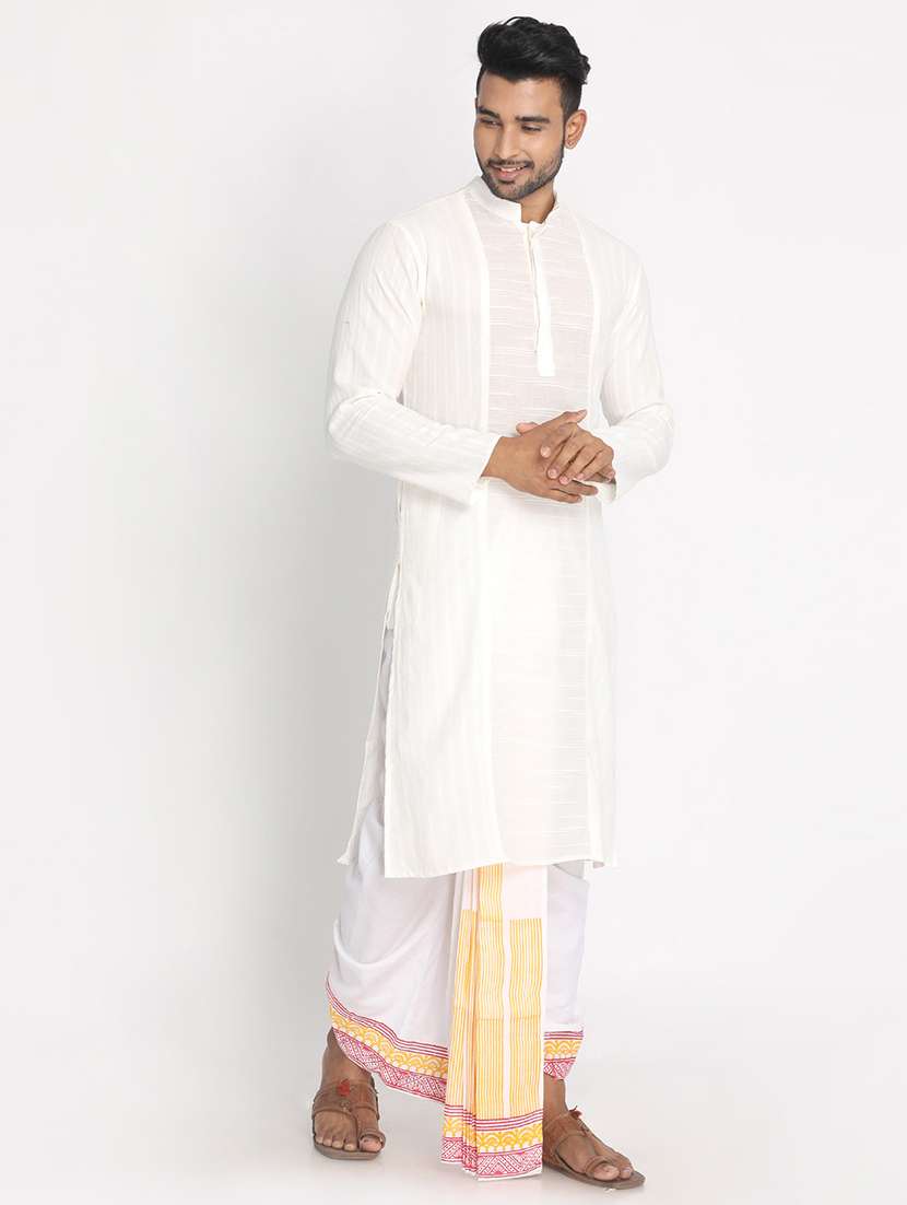 men printed mid rise draped dhoti - 22016467 -  Standard Image - 2
