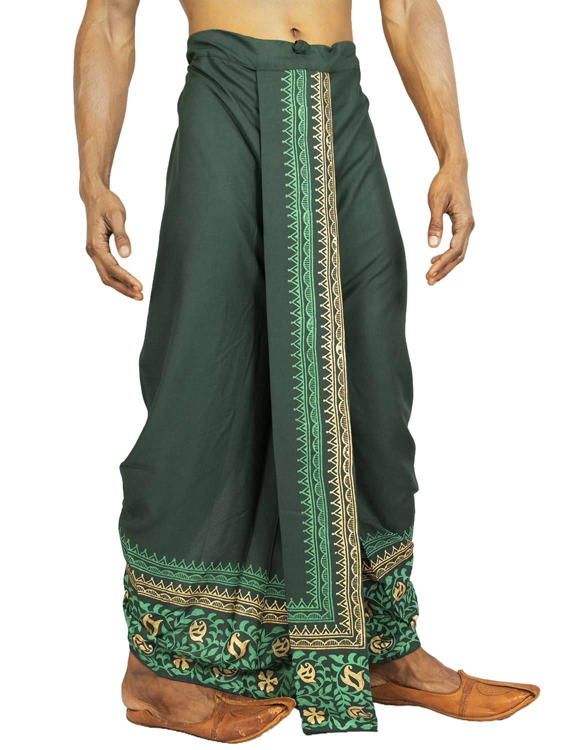 men printed mid rise draped dhoti - 22016492 -  Standard Image - 2