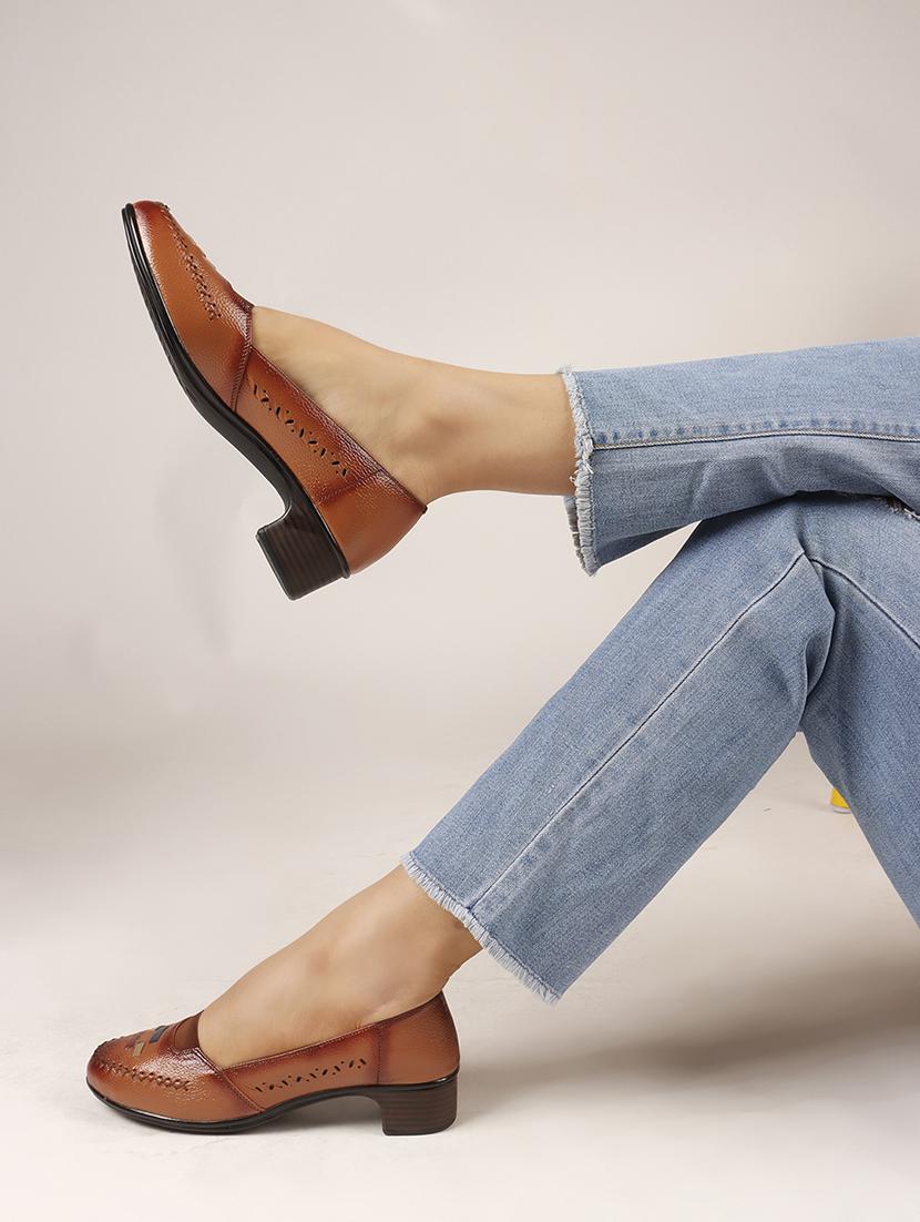 women brown slip on pump - 22016543 - Standard Image - 2