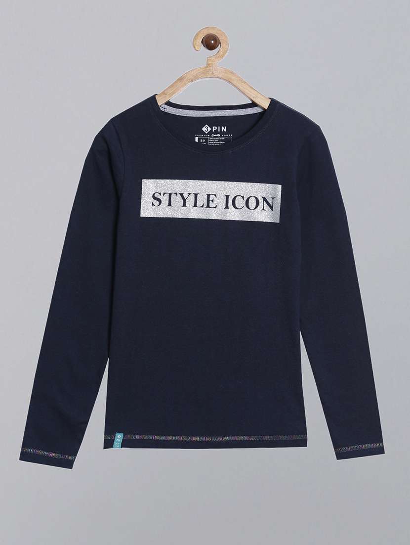 girls printed long sleeve tee