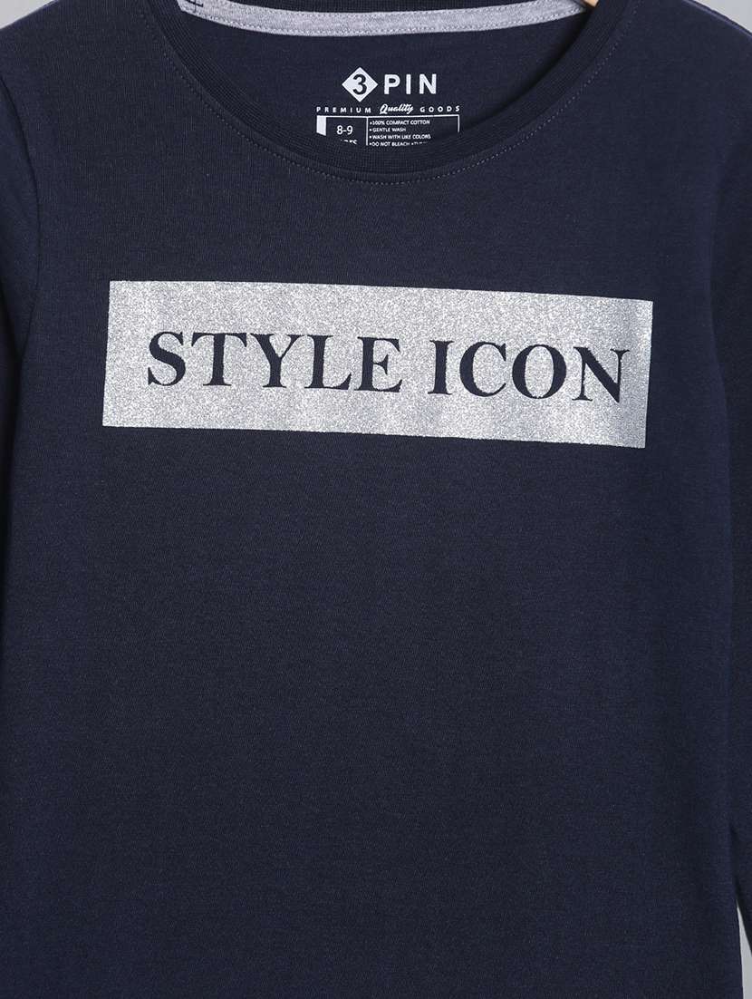 girls printed long sleeve tee - 22016553 - Standard Image - 2