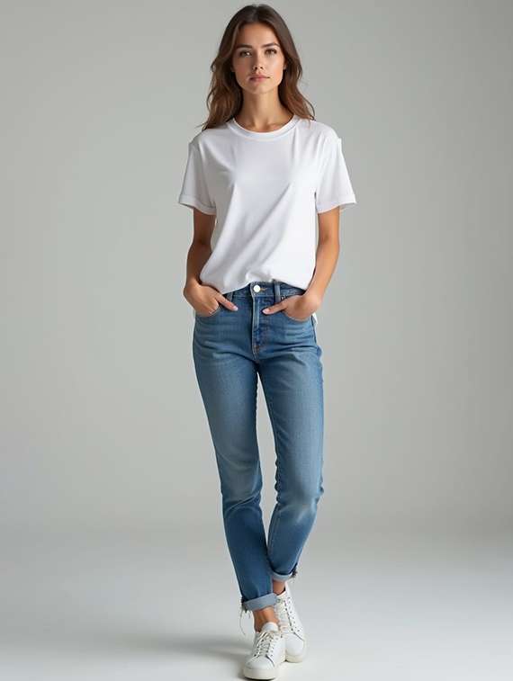 women solid short sleeve regular fit t-shirt - 22016578 -  Standard Image - 2