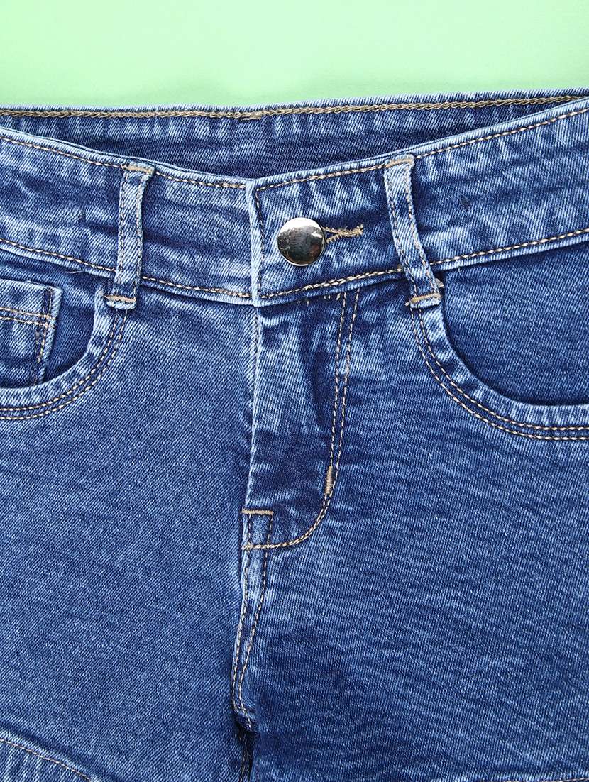 girls solid mid rise shorts  - 22016614 -  Standard Image - 2