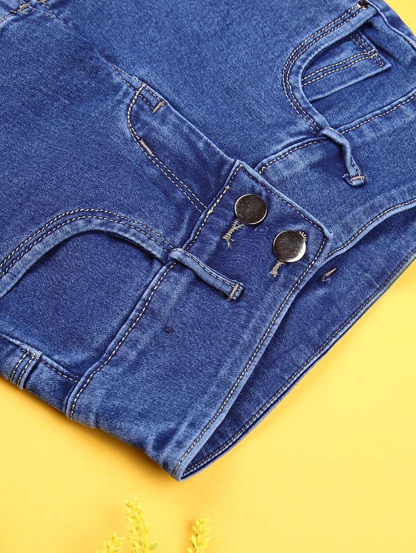 girls solid mid rise shorts  - 22016698 -  Standard Image - 2