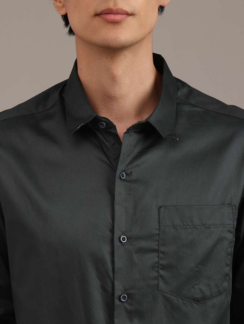 men solid long sleeve regular fit casual shirt - 22016800 -  Standard Image - 2