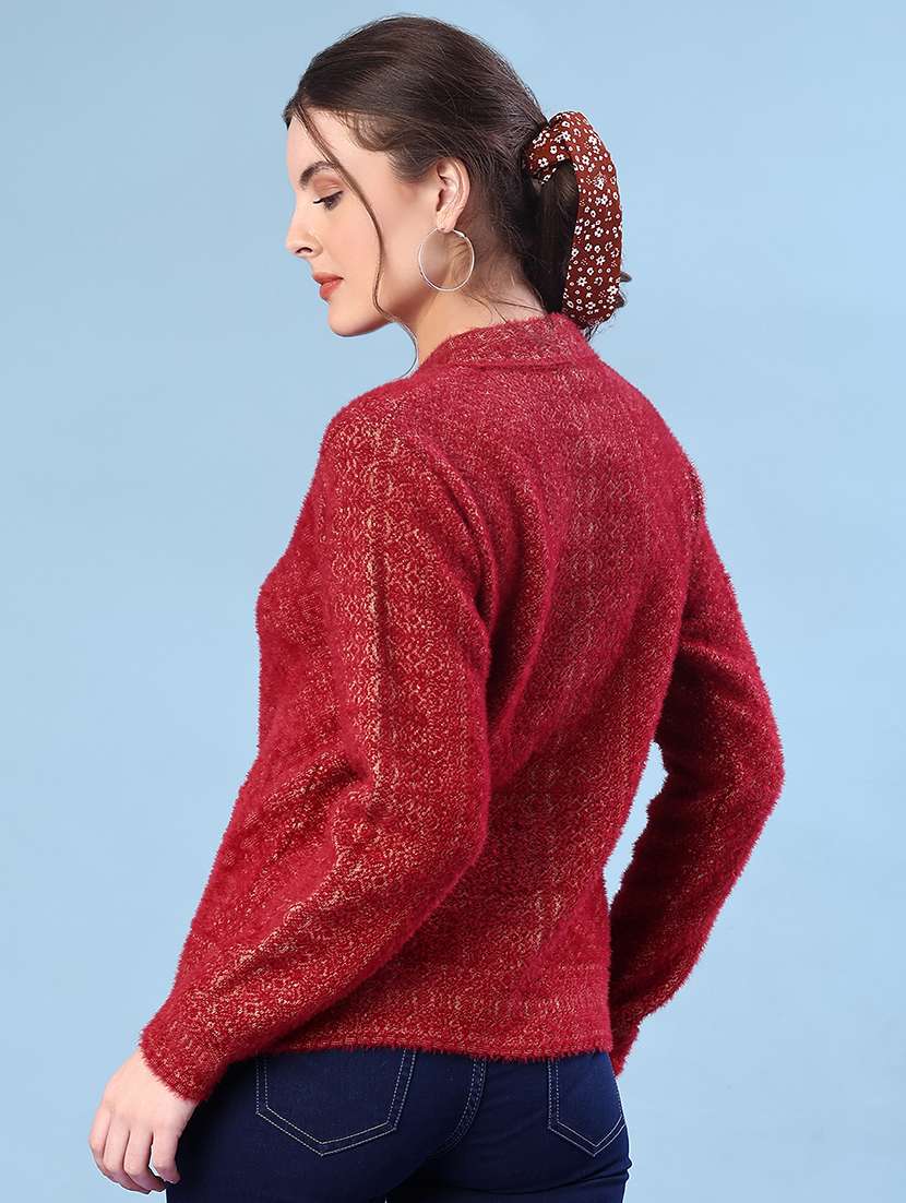 women self design long sleeve cardigan - 22016914 -  Standard Image - 2