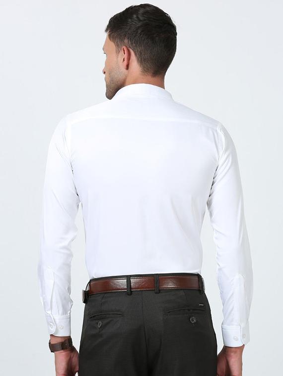 men solid collared long sleeve formal shirt - 22016982 - Standard Image - 2