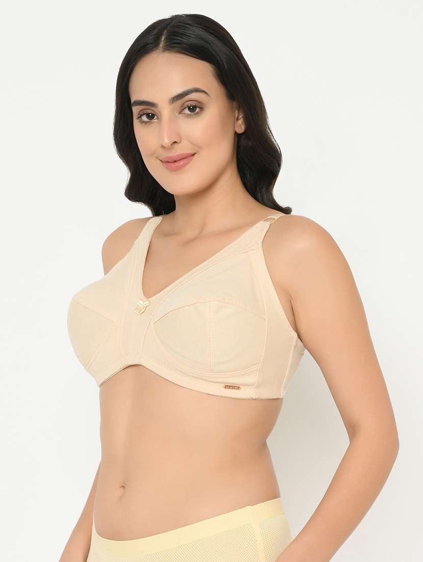 women beige solid full coverage regular bra - 22017248 -  Standard Image - 2