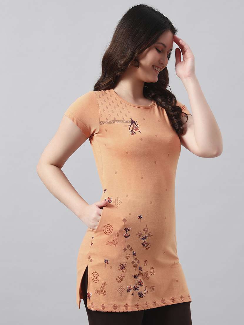 women printed short sleeve regular fit t-shirt - 22017403 -  Standard Image - 2