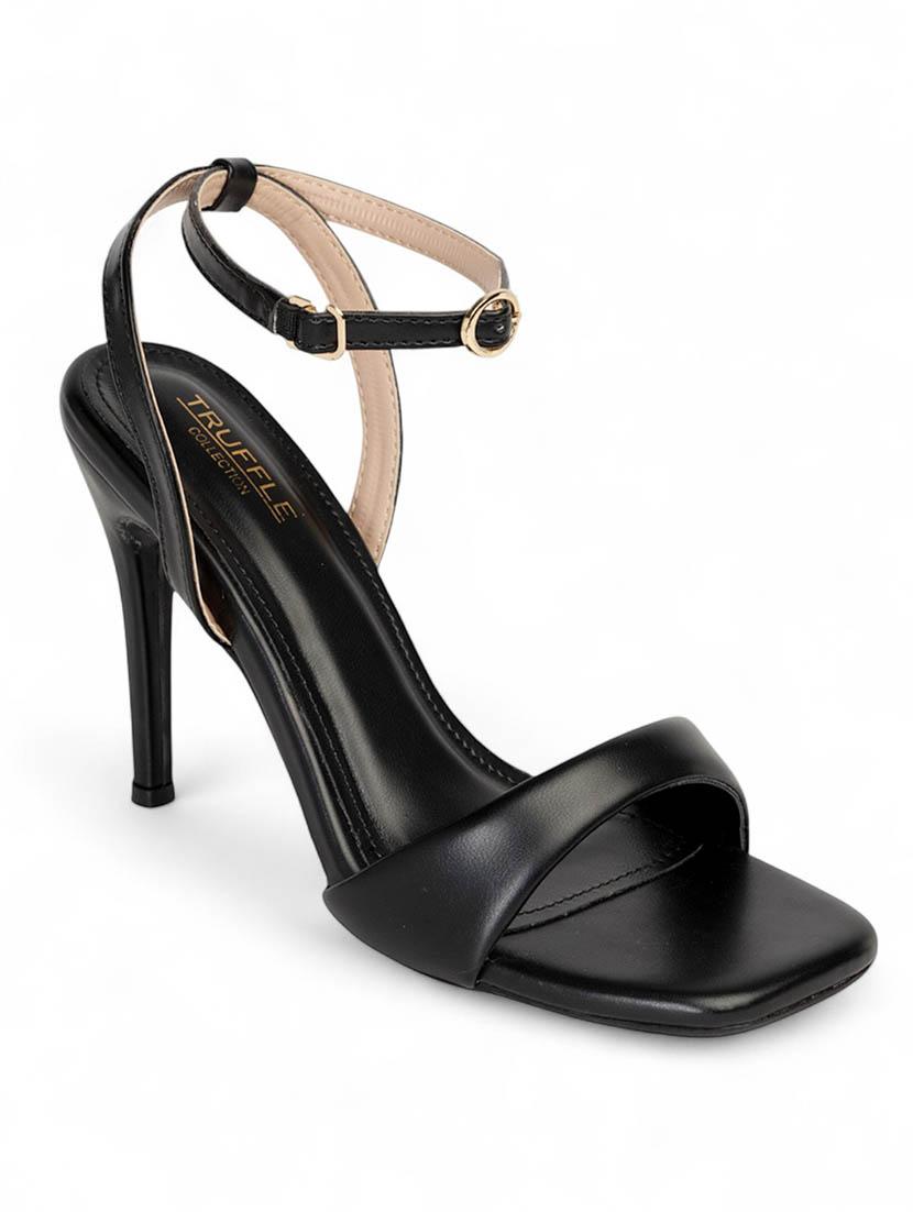 women black ankle strap sandal - 22017426 - Standard Image - 2