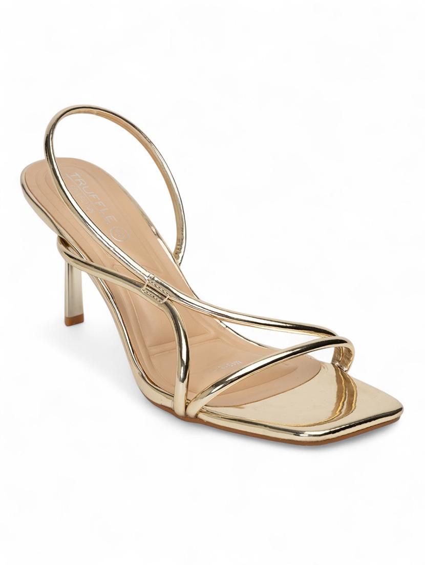 women gold slip on sandal - 22017444 - Standard Image - 2