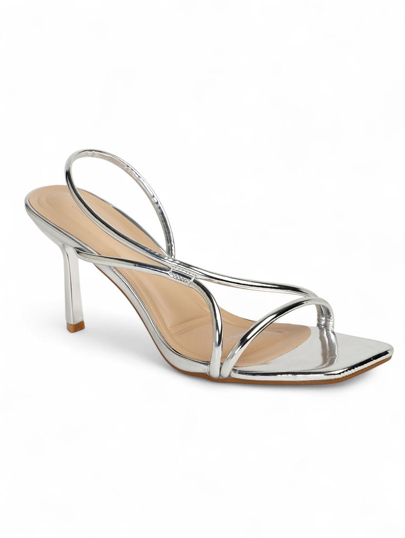 women silver slip on sandal - 22017446 - Standard Image - 2