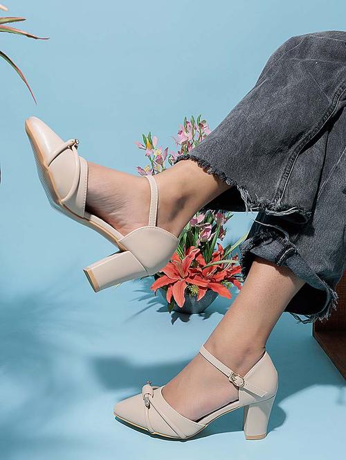women nude ankle strap sandal - 22017448 -  Standard Image - 0