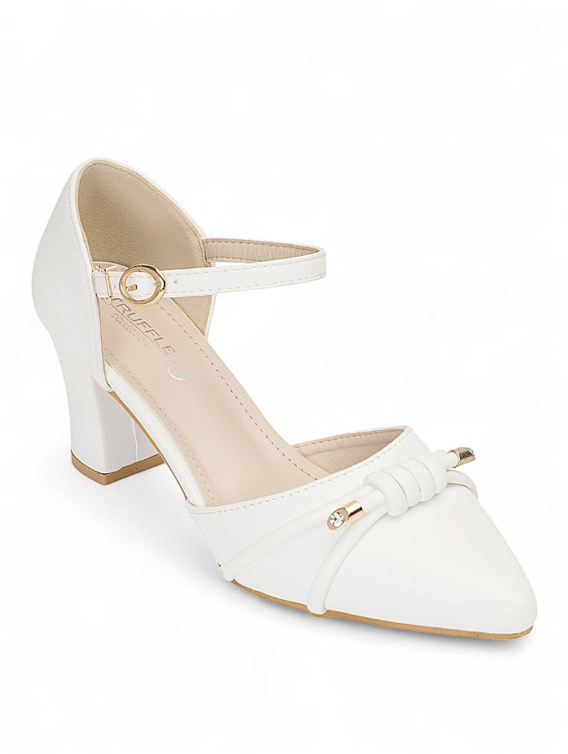 women white ankle strap sandal - 22017449 - Standard Image - 2