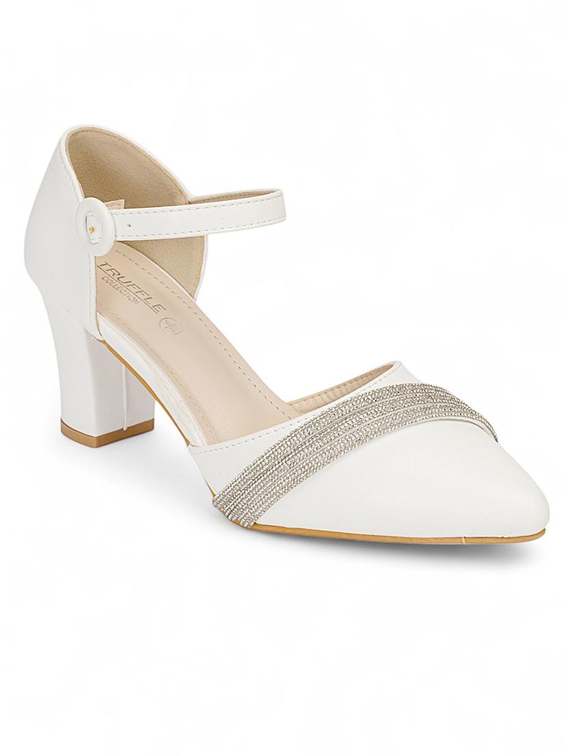 women white ankle strap sandal - 22017452 - Standard Image - 2