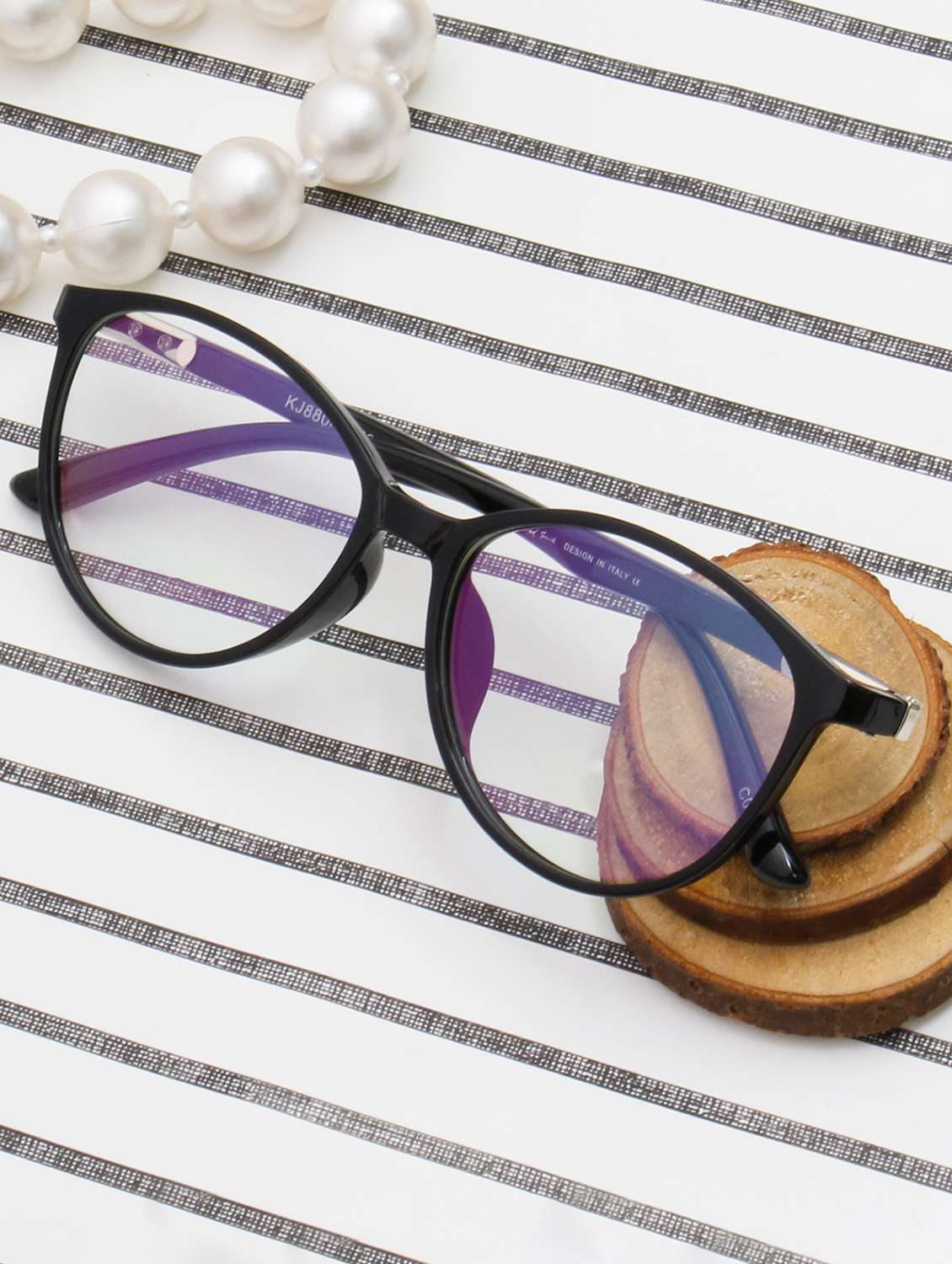 ted smith cat-eye black spectacles frame for women