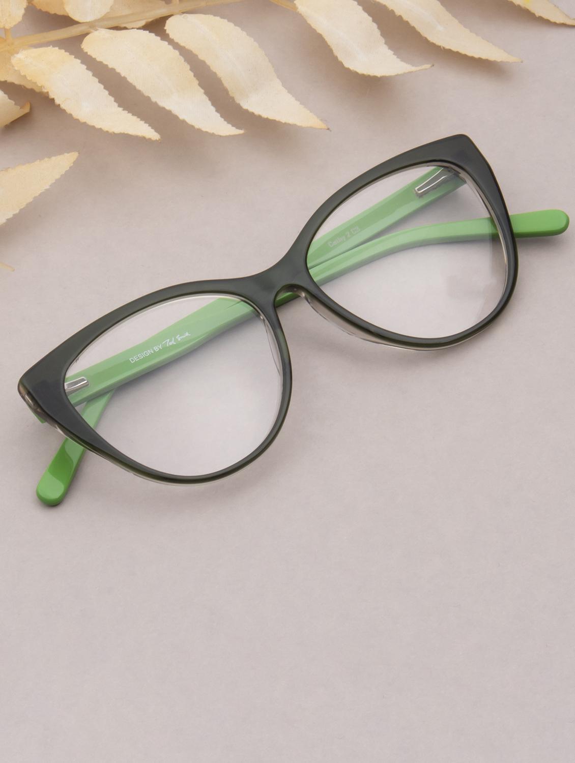 ted smith green cat-eye premium italian acetate frames for women - 22017491 - Zoom Image - 0