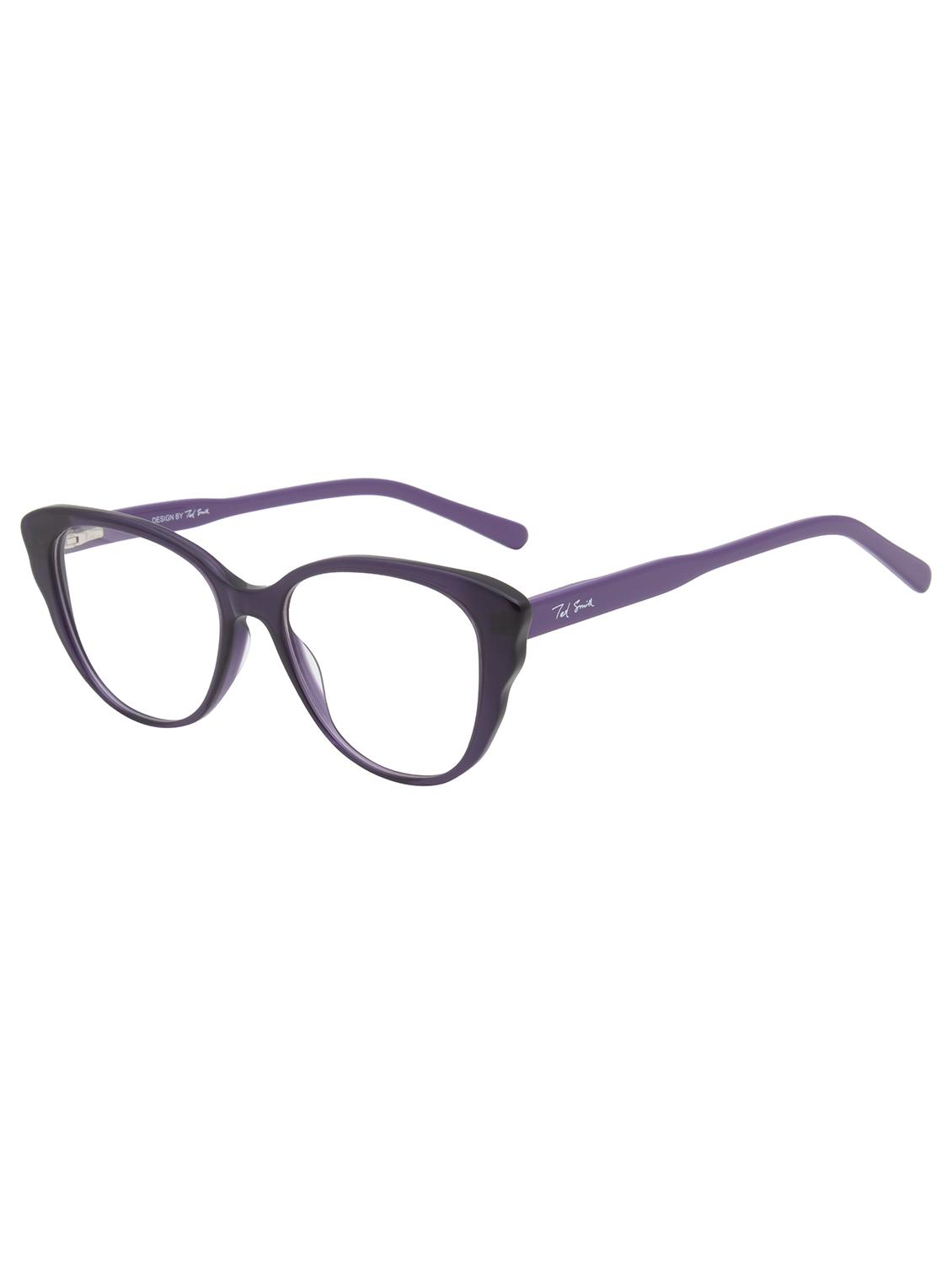 ted smith transparent purple cat-eye premium italian acetate frames for women - 22017493 - Standard Image - 2
