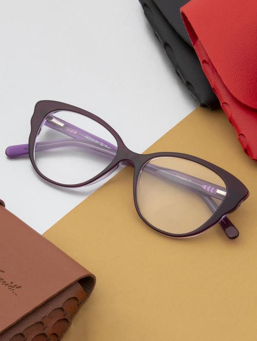 ted smith maroon cat-eye premium italian acetate frames for women - 22017494 - Standard Image - 0