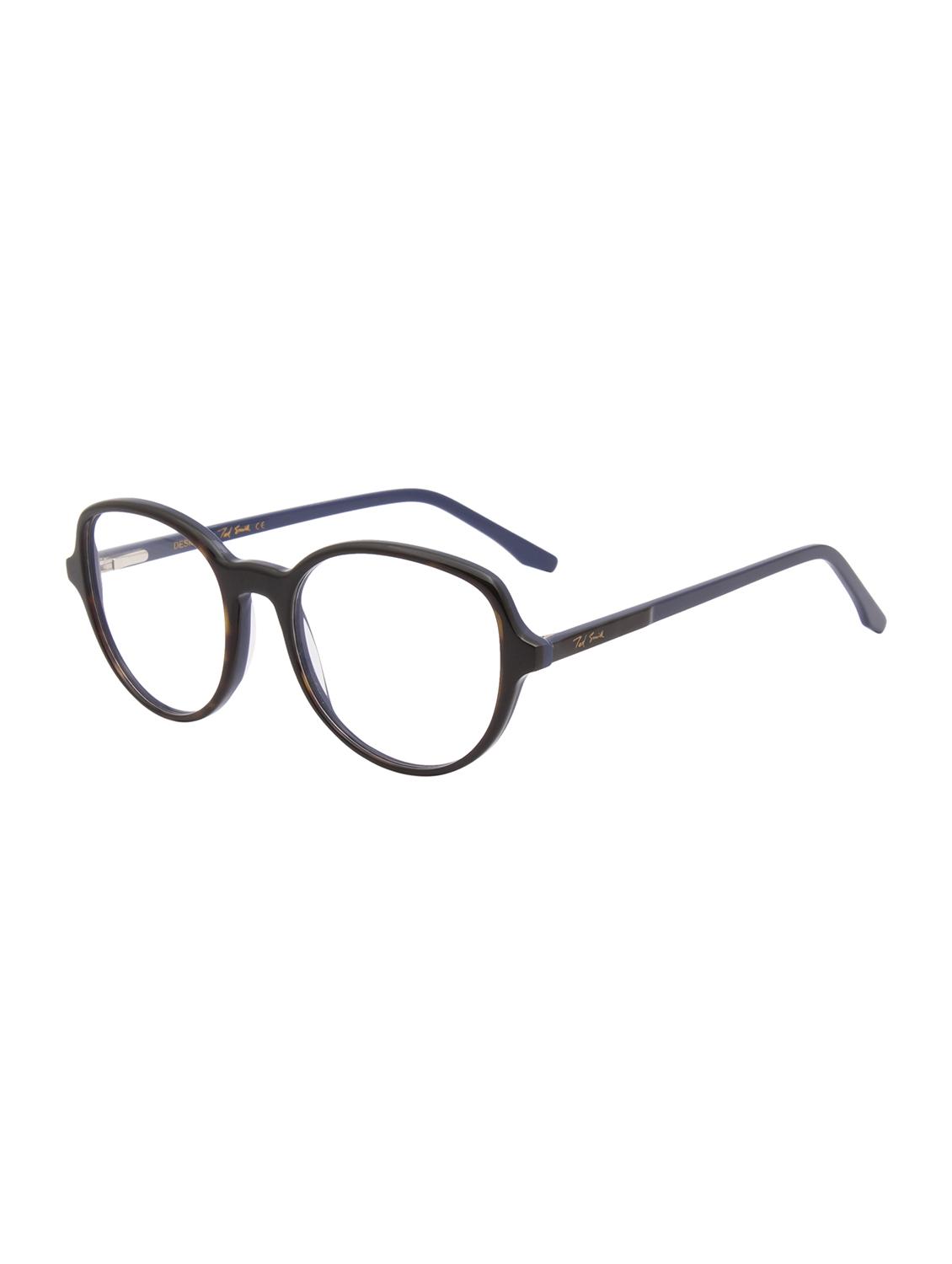 ted smith demi brown inside blue round premium italian acetate frames for women - 22017508 - Standard Image - 2