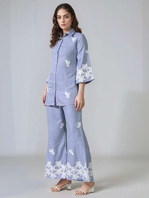 women floral three quarter sleeve ethnic co-ord set - 22017582 -  Standard Image - 2