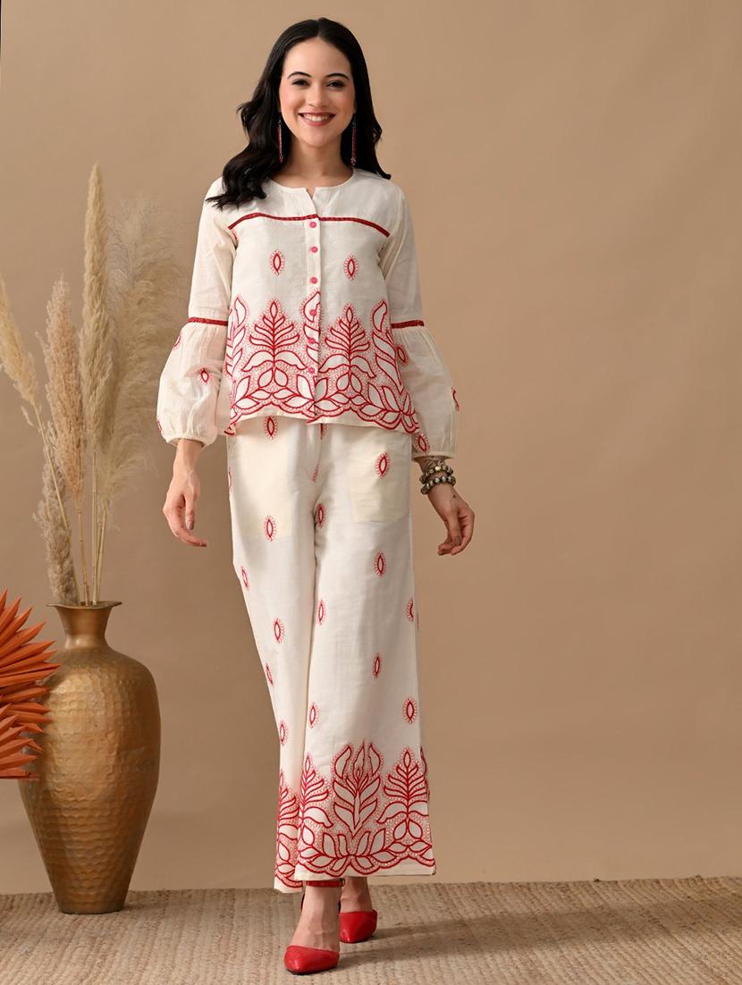 women embroidered puff sleeve shirt top - 22017637 -  Zoom Image - 0