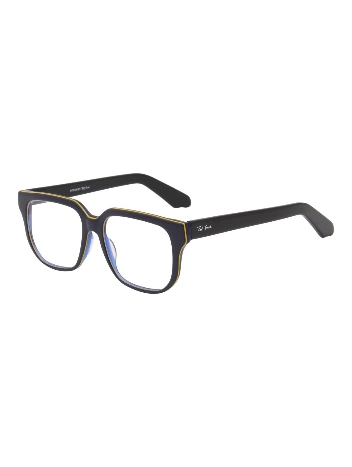 ted smith blue rectangle premium italian acetate frame - 22017706 - Standard Image - 2