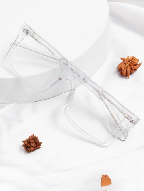 ted smith transparent rectangle premium italian acetate frames for unisex - 22017779 -  Standard Image - 0