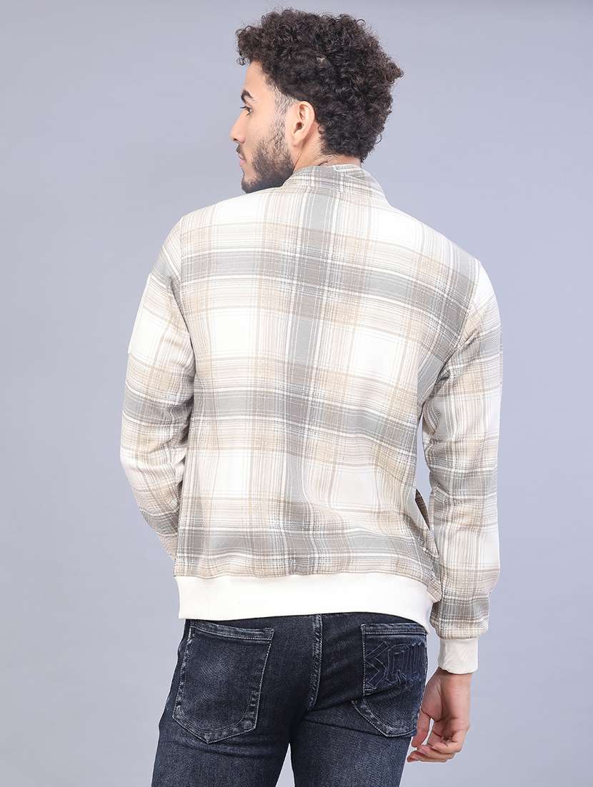 men checkered long sleeve sweatshirt - 22017957 -  Standard Image - 2