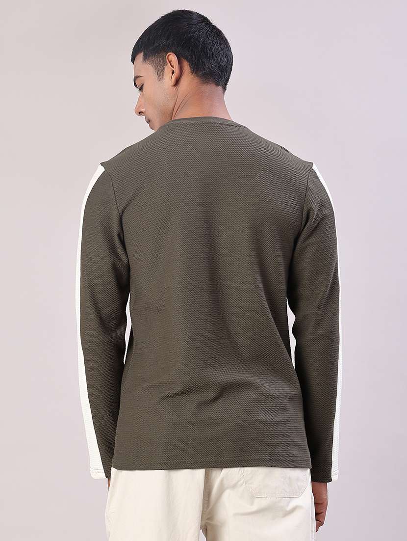 men color block long sleeve regular fit t-shirt - 22018045 -  Standard Image - 2