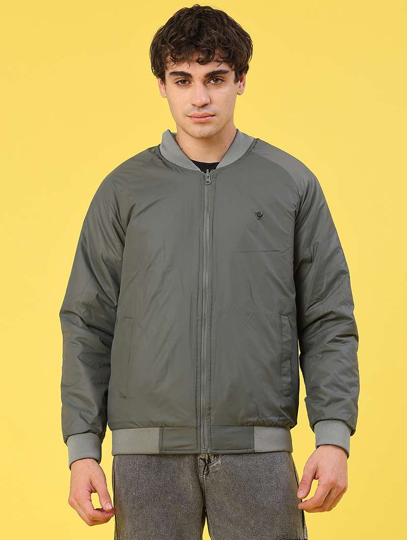 men color blocked long sleeve reversible bomber jacket - 22018078 -  Standard Image - 2