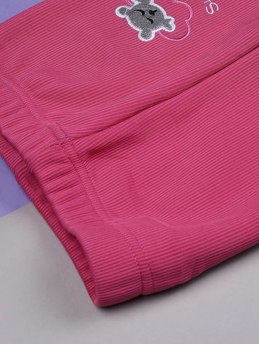 girls solid mid rise winterwear leggings - 22018104 -  Standard Image - 2