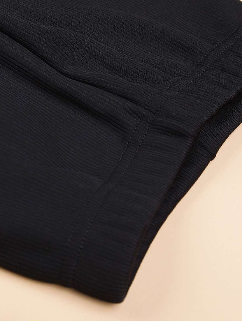 Girls Solid Mid Rise Winterwear Leggings - 22018105 -  Standard Image - 2