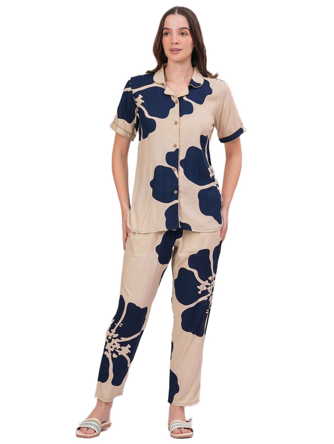 women pack of 2 printed nightwear pyjama set - 22018212 - Standard Image - 2