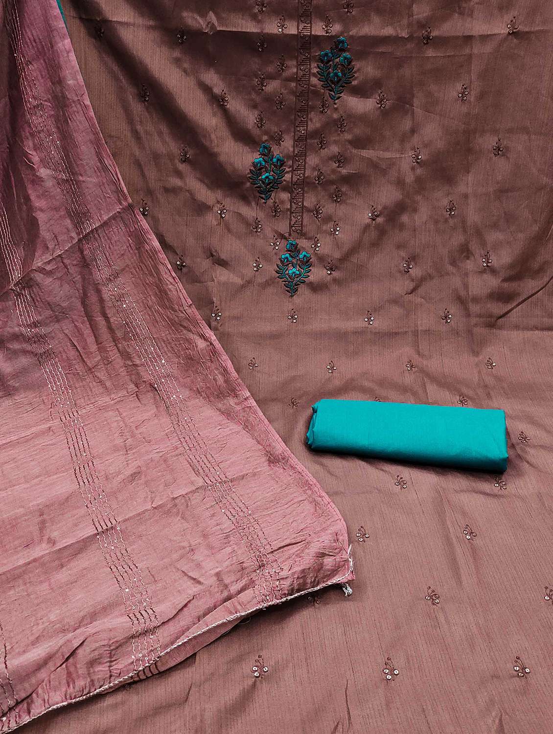 women solid with work embroidered unstitched suit set - 22018292 -  Standard Image - 2