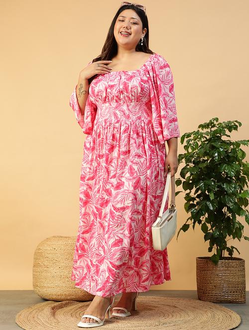 women plus size puff sleeve fit & flare dress - 22018293 - Standard Image - 0