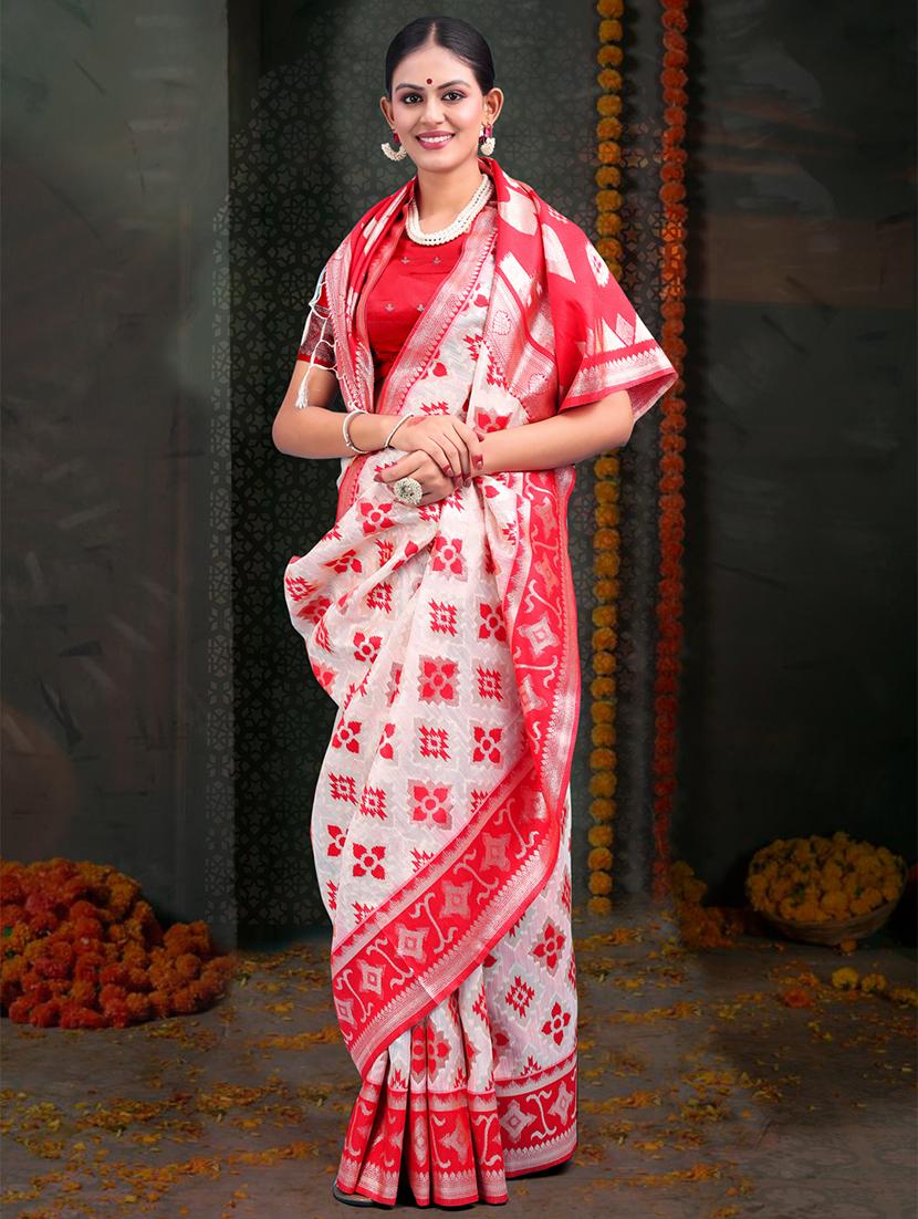 women self design bordered saree with blouse - 22018347 - Standard Image - 2