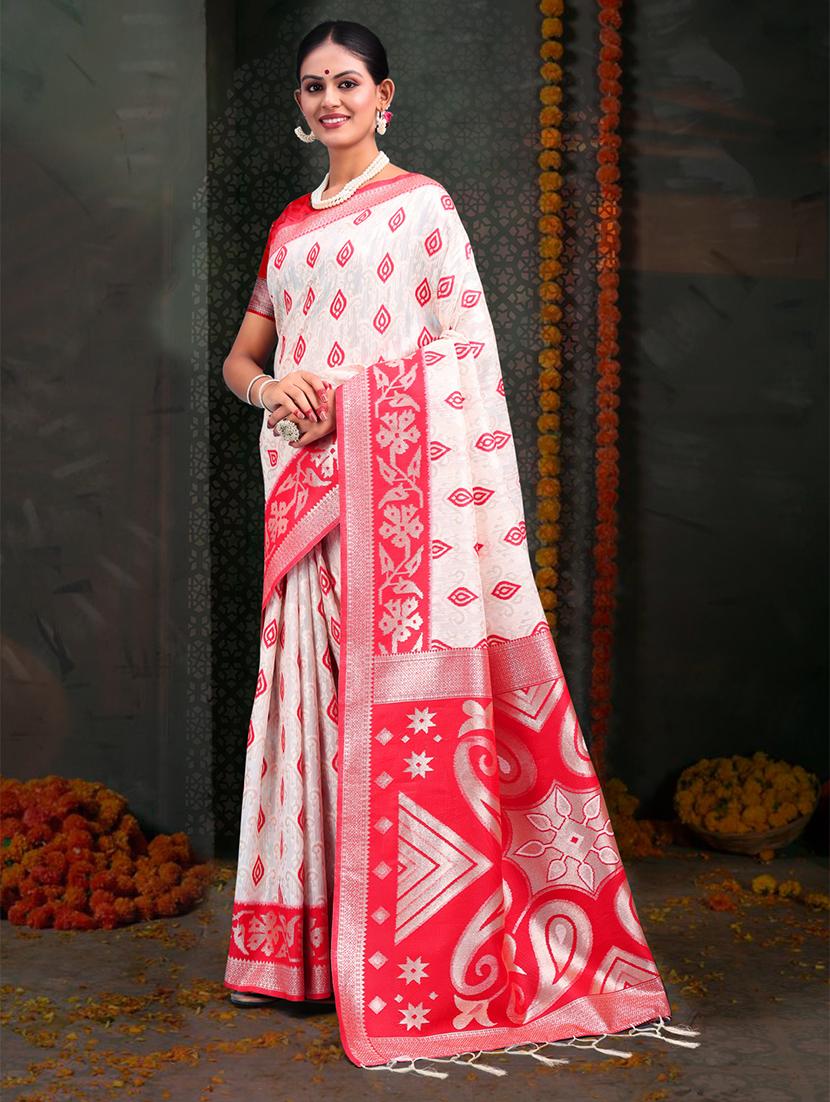women self design bordered saree with blouse - 22018349 - Standard Image - 2