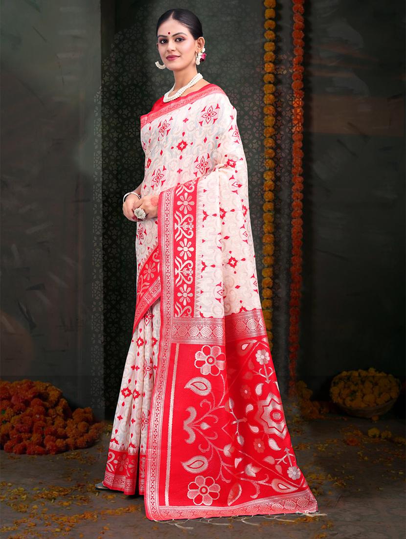 women self design bordered saree with blouse - 22018350 - Standard Image - 2