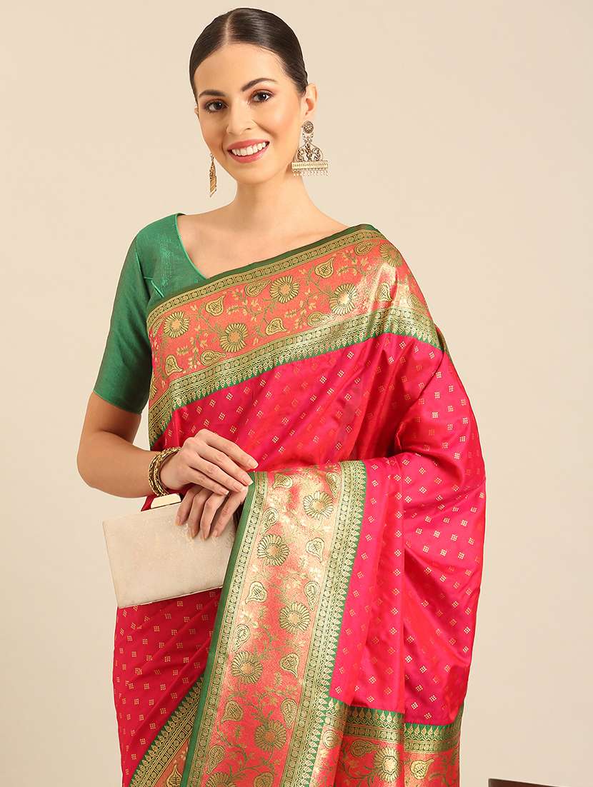 women self design banarasi saree with blouse - 22018545 - Standard Image - 2
