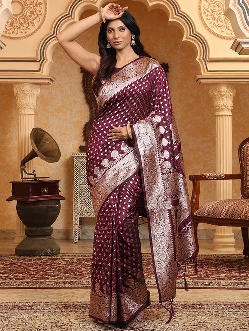 women self design banarasi saree with blouse - 22018549 -  Standard Image - 0