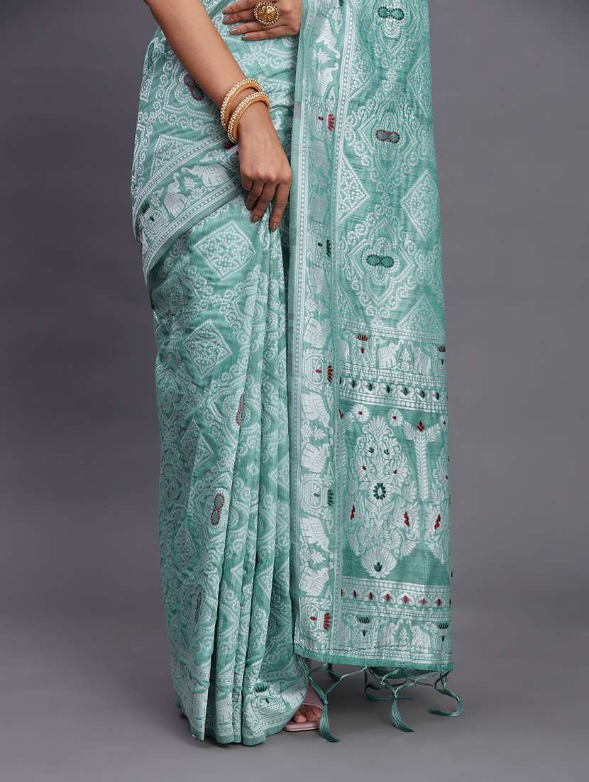 women self design bordered saree with blouse - 22018596 -  Standard Image - 7