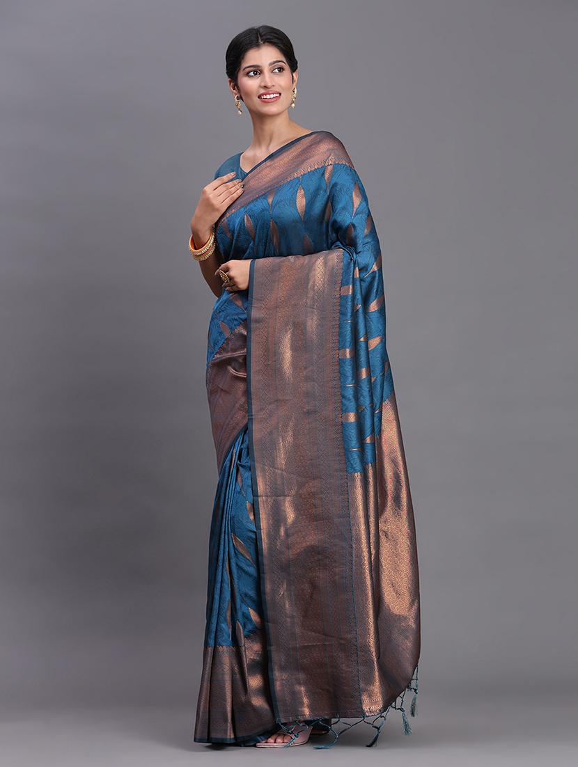 women self design banarasi saree with blouse - 22018598 - Standard Image - 7