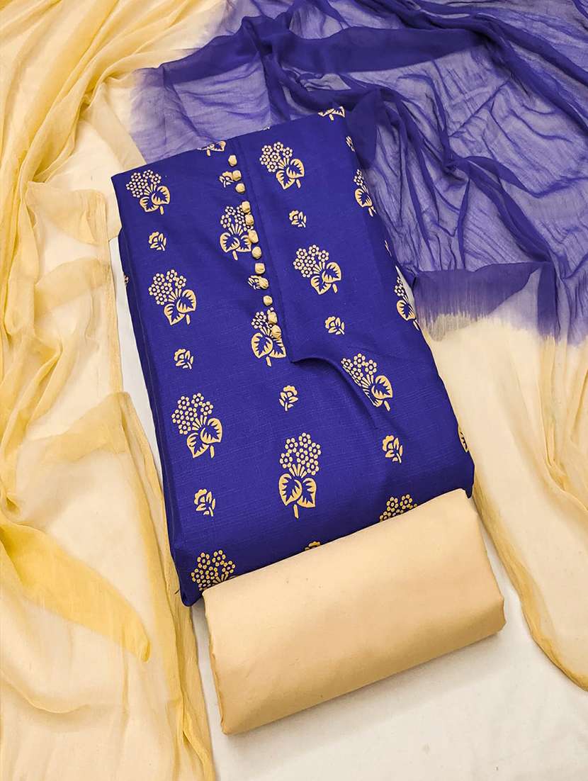 women solid with work embroidered unstitched suit set - 22018699 -  Standard Image - 2