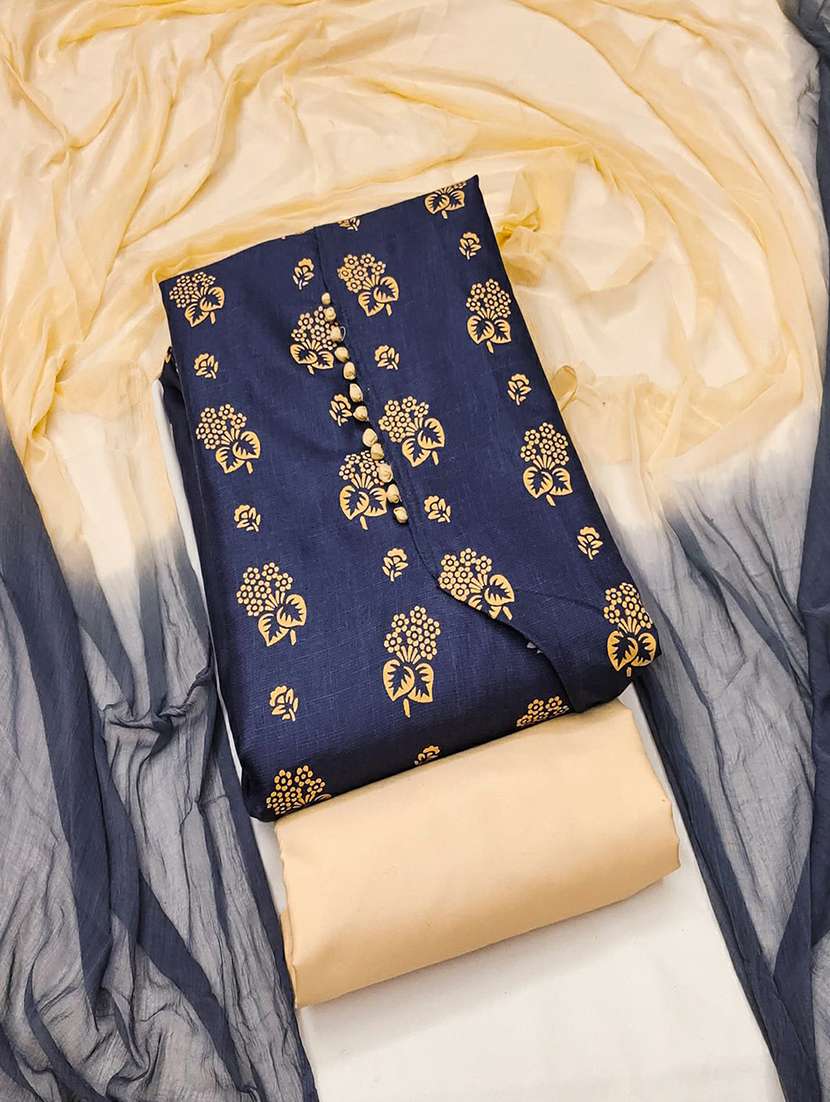 women solid with work embroidered unstitched suit set - 22018700 -  Standard Image - 2