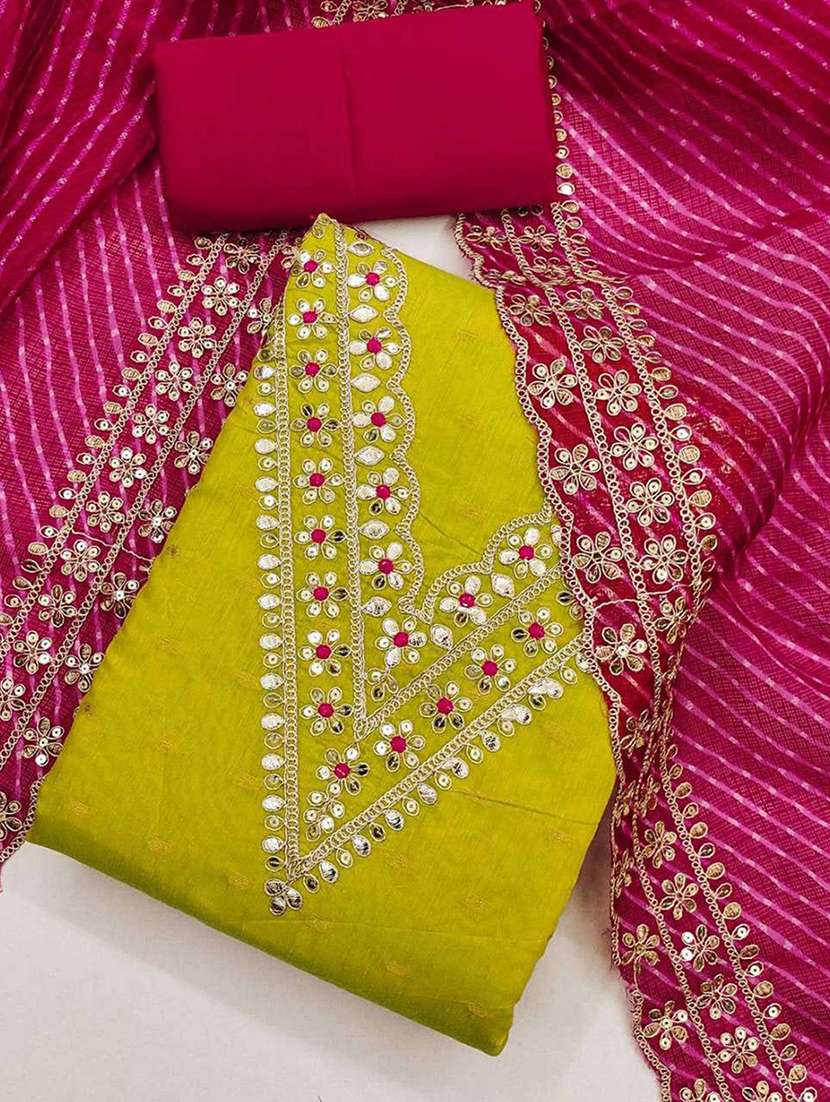women self design embroidered unstitched suit set - 22018710 -  Standard Image - 2