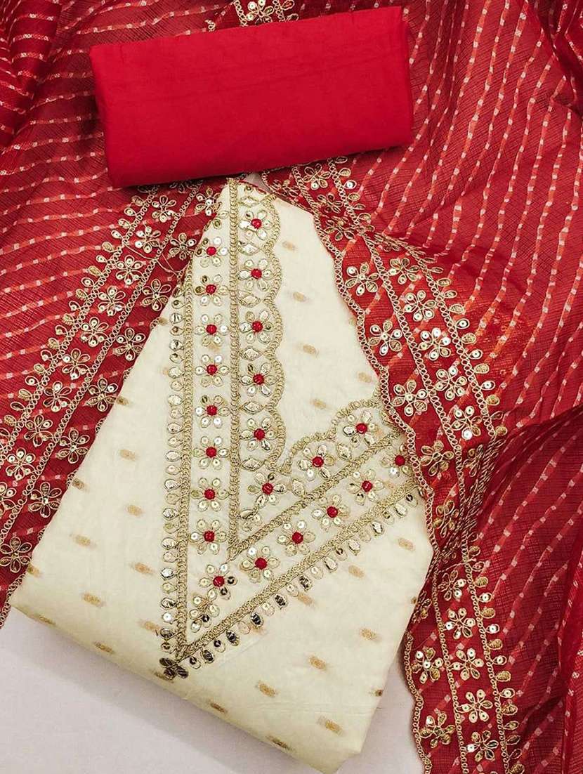 women self design embroidered unstitched suit set - 22018711 -  Standard Image - 2