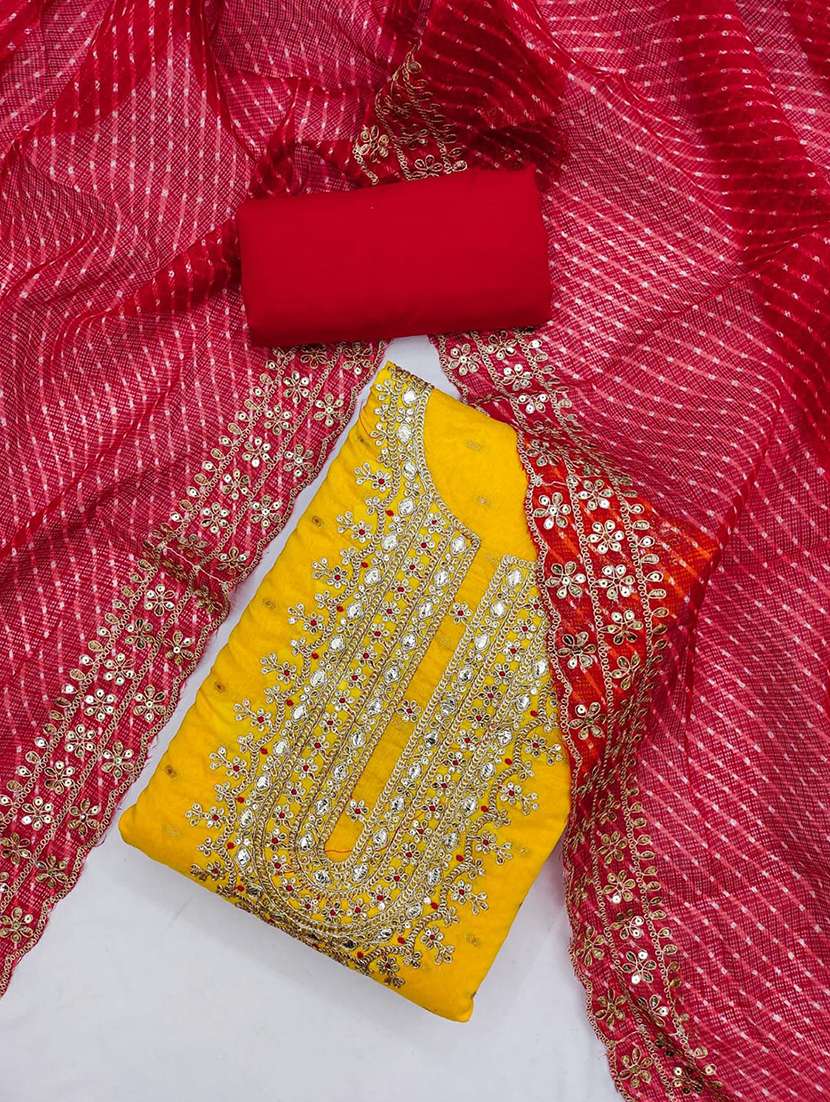 women self design embroidered unstitched suit set - 22018715 -  Standard Image - 2