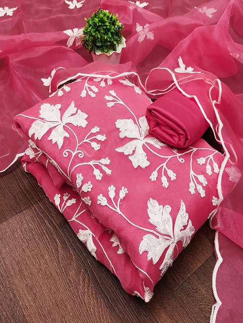 women floral embroidered unstitched suit set - 22018723 - Standard Image - 0
