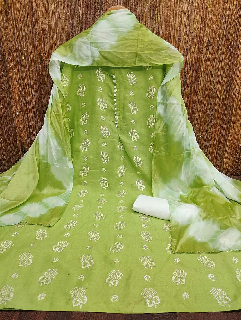 women solid with work embroidered unstitched suit set - 22018777 -  Standard Image - 2